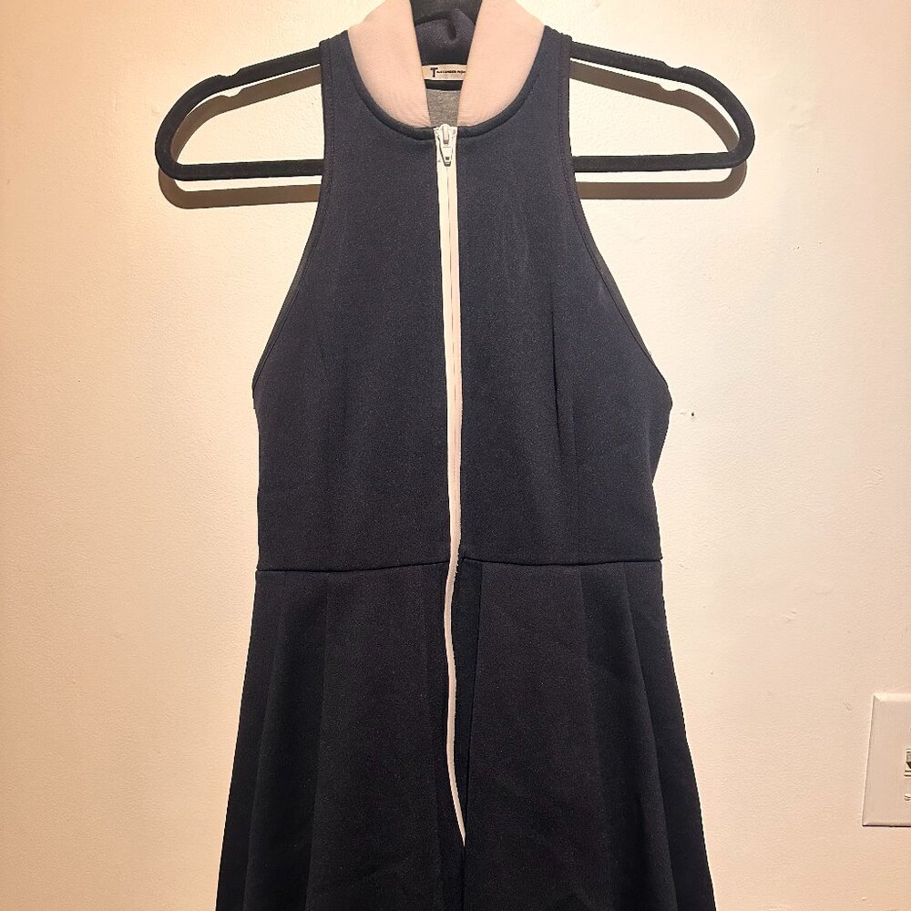 T by Alexander Wang Pleated Neoprene Scuba Dress